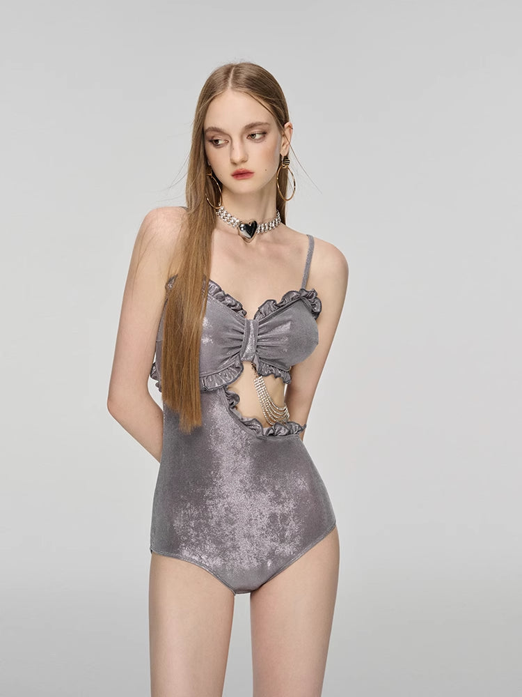Anqinwind One-piece Swimsuit Women's 2025 New Sexy Belly Cover and Thin Bath Hot Spring Vacation Gathering Swimsuit