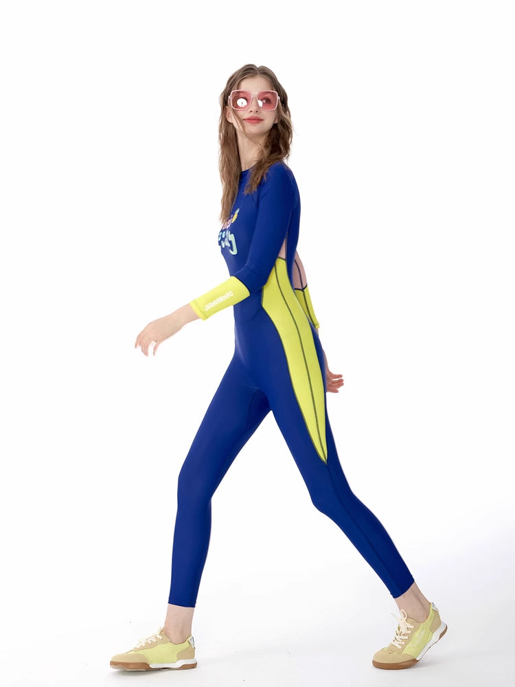 Mask Cat, Swimsuit Women's  New Sunscreen Long-sleeved Trousers Professional Jellyfish Suit Snorkeling Bali Surf Suit